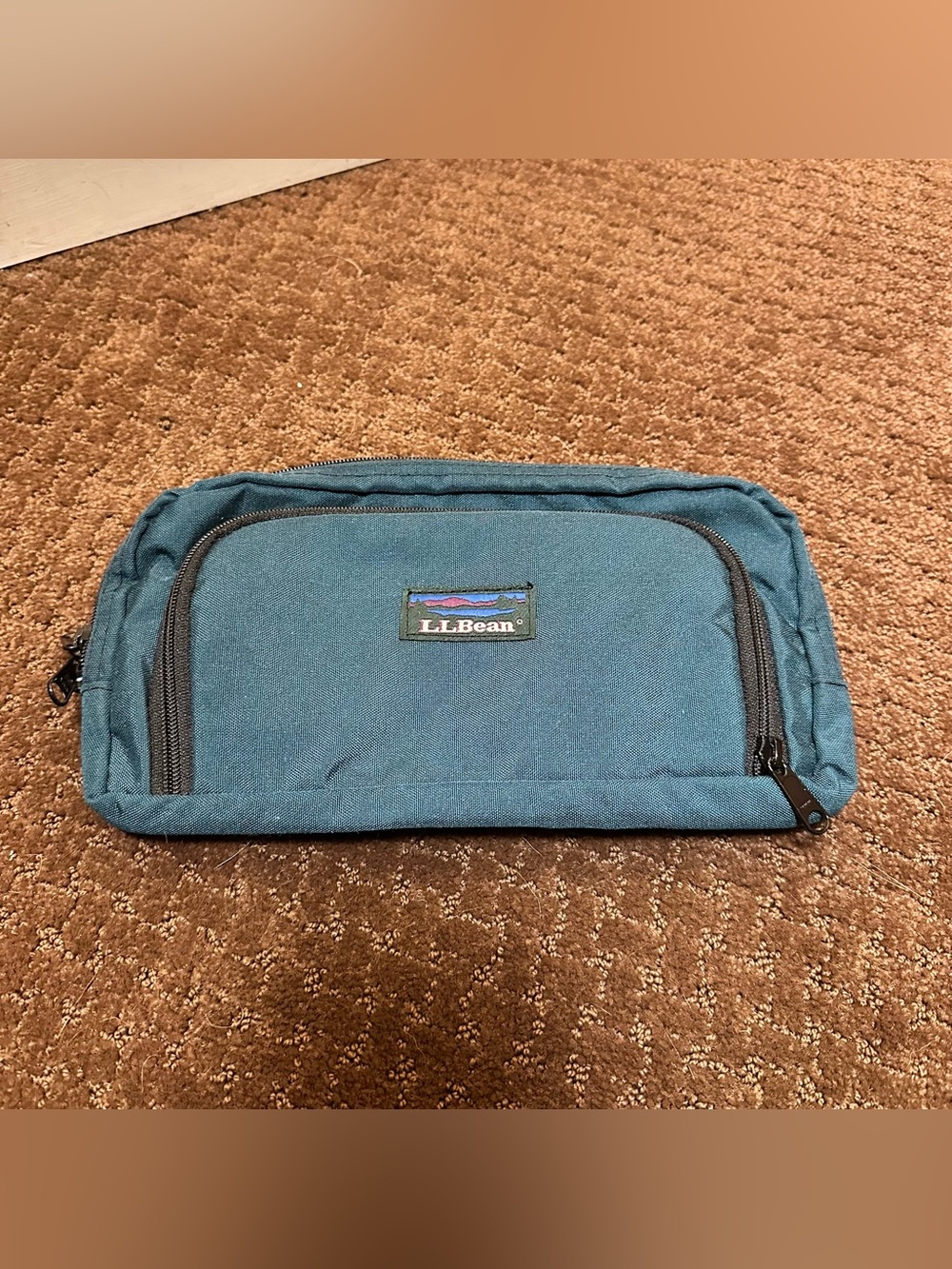 Vintage LL BEAN Small Adventure Belt Pouch Crossbody Fanny Pack Waist Bag Green